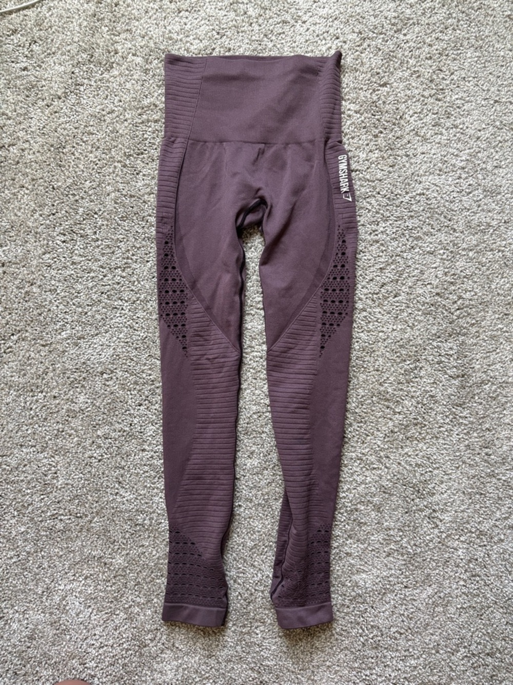 Gymshark Seamless High-Waist Leggings in Plum